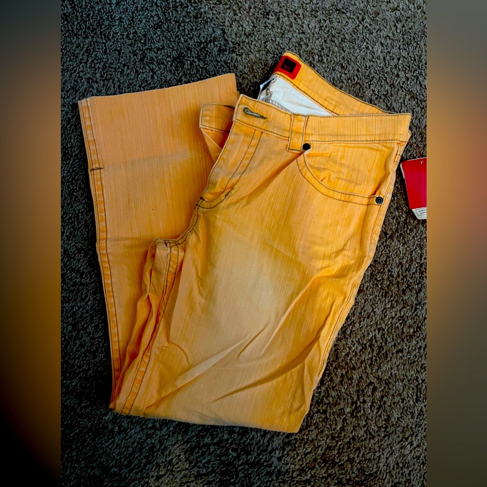 NWT Mossimo Capri Jeans orange Vibrant 11